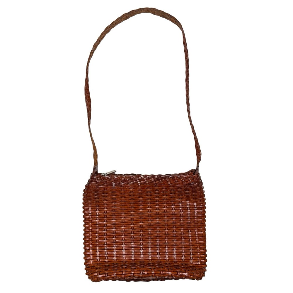 Ellepi Bag Womens Brown Woven Leather Handmade Italy‎ Shoulder Crossbody Purse